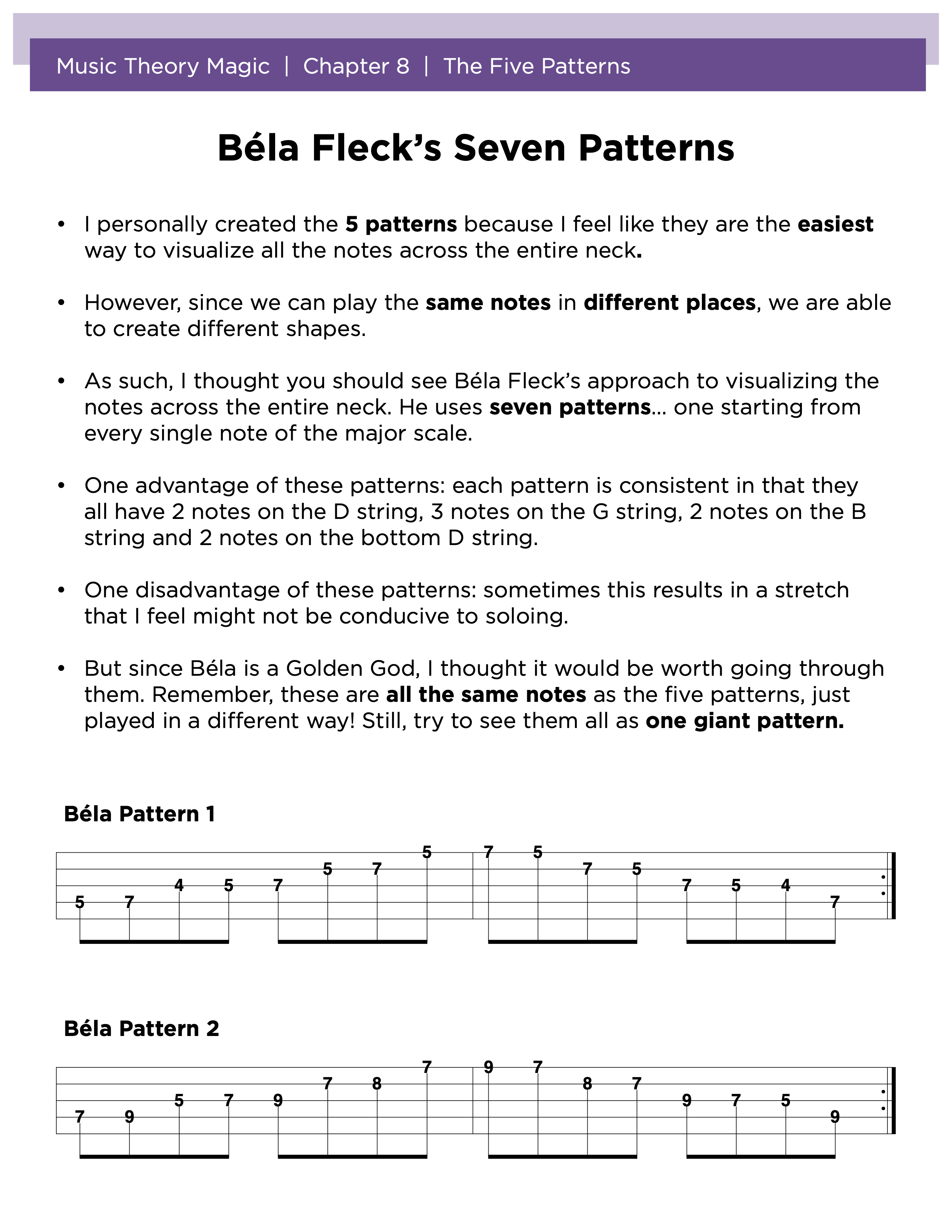The Major Scale - 5 Patterns – happybanjodude